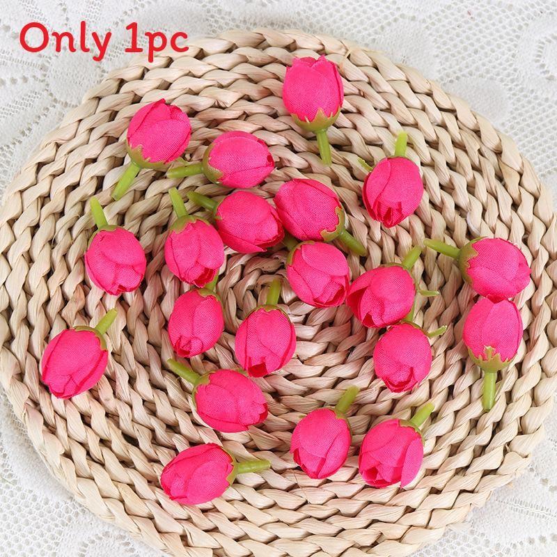 Sztuczne pąki róż jedwabnych do samodzielnego tworzenia bukietów ślubnych, dekoracji domowych, artykuły rzemieślnicze