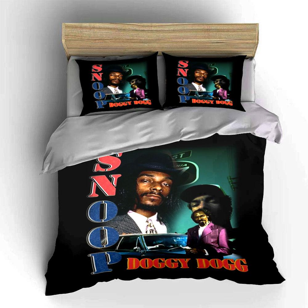 Snoop Dogg Hip-Hop Bedding Set Bedding Duvet Cover Set Duvet Cover Pillowcases (1*Duvet Cover 2*Pillowcases, Without Duvet Insert)