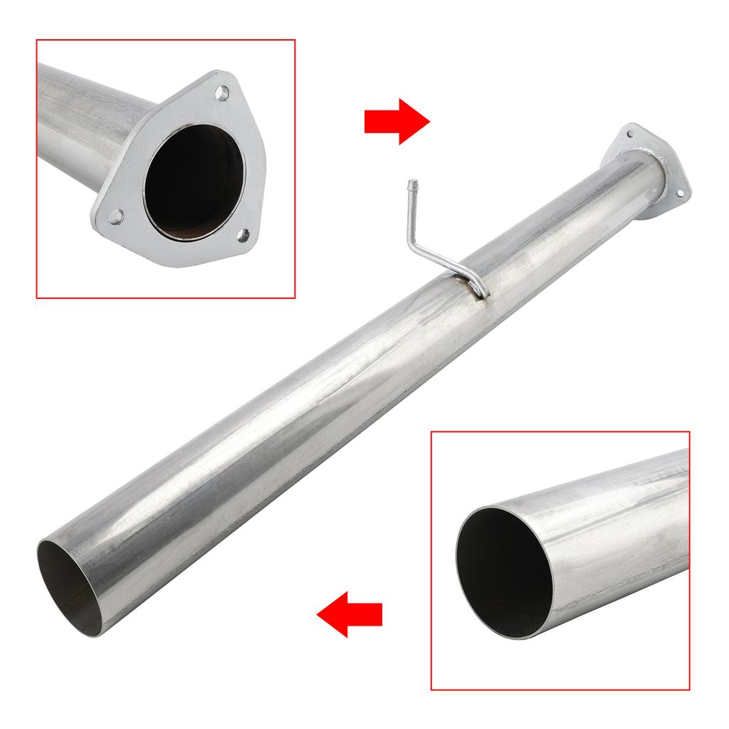 4" Exhaust DPF Race Pipe For 2007.5-2012 Dodge Ram 6.7 Cummins Diesel Stainless Steel