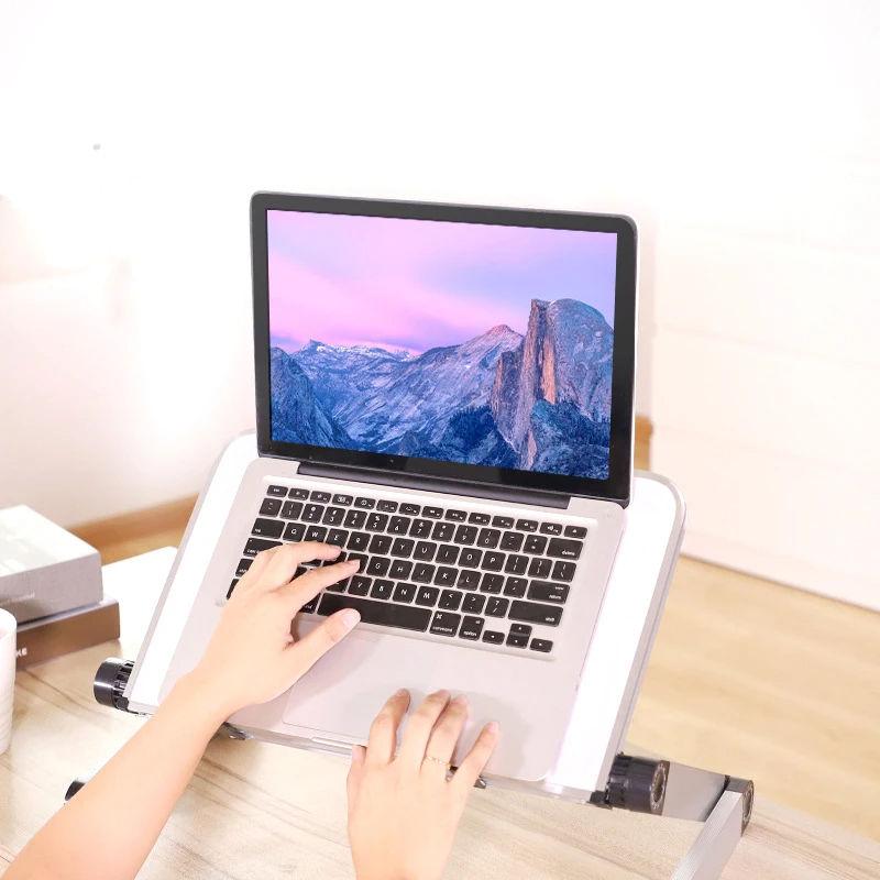 Portable Folding Holder Aluminum Alloy Laptop Stand Desk Bed Table Stand Notebook Computer Anti-Skid Bracket for 11-17 Inch