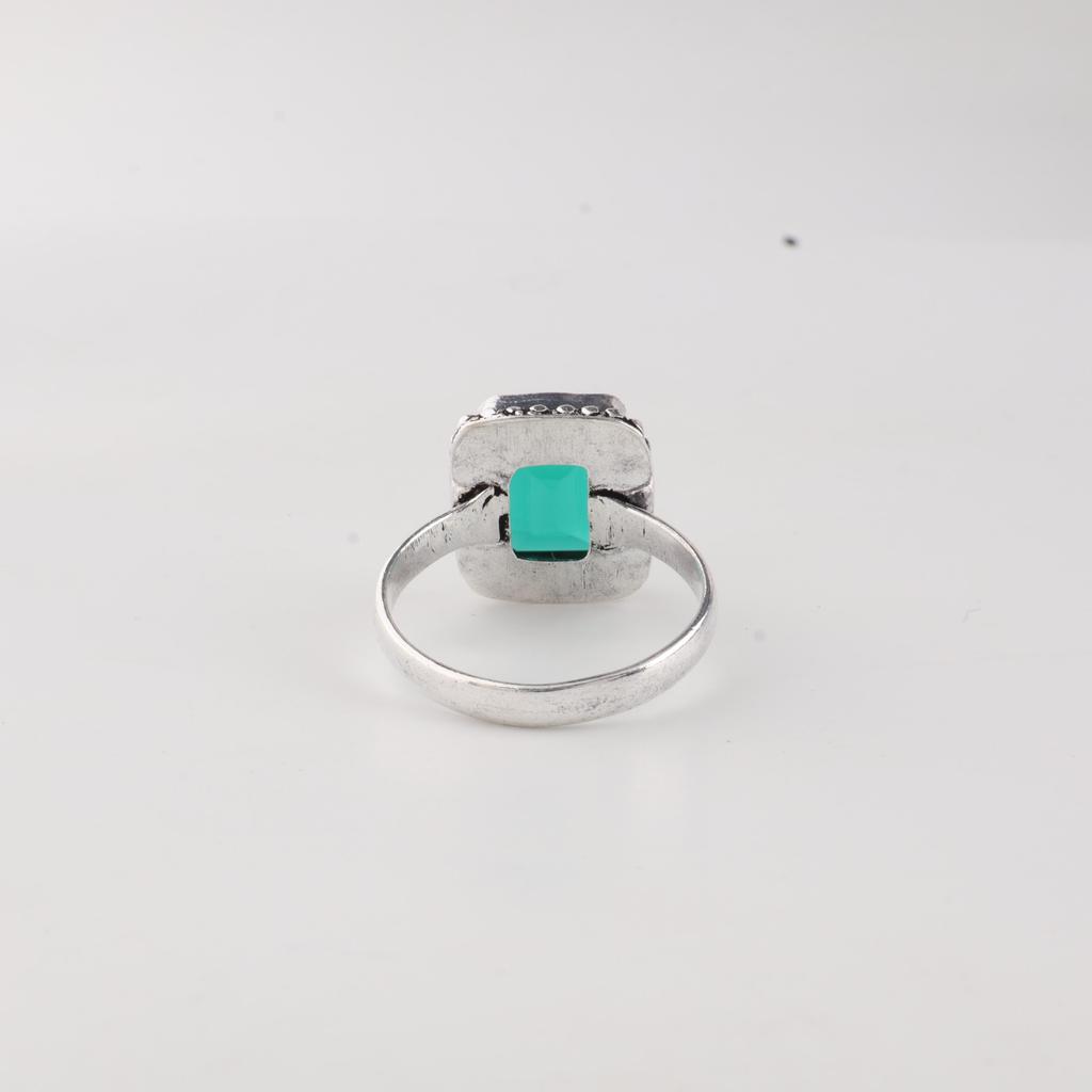 Chromdiopsid Edelstein 925 Sterlingsilber Schmuck Handgefertigter Designerring für Damen RR-74-6