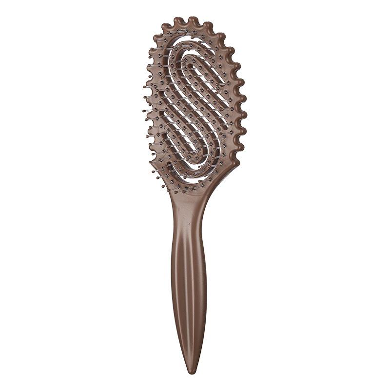 Hollow Massage Bounce Comb with Boar Bristles for Fluffy Curly Styling