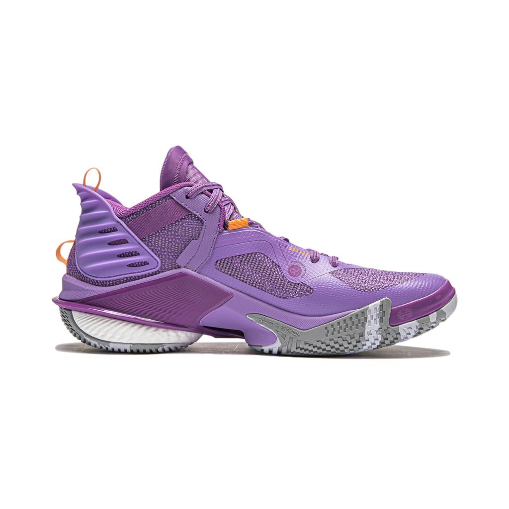 Li Ning Air Strike 10 Comfortable Trendy Breathable Supportive Rebound Mid-Top Basketball Shoes Men sneaker Misty-Purple ABAU017-1