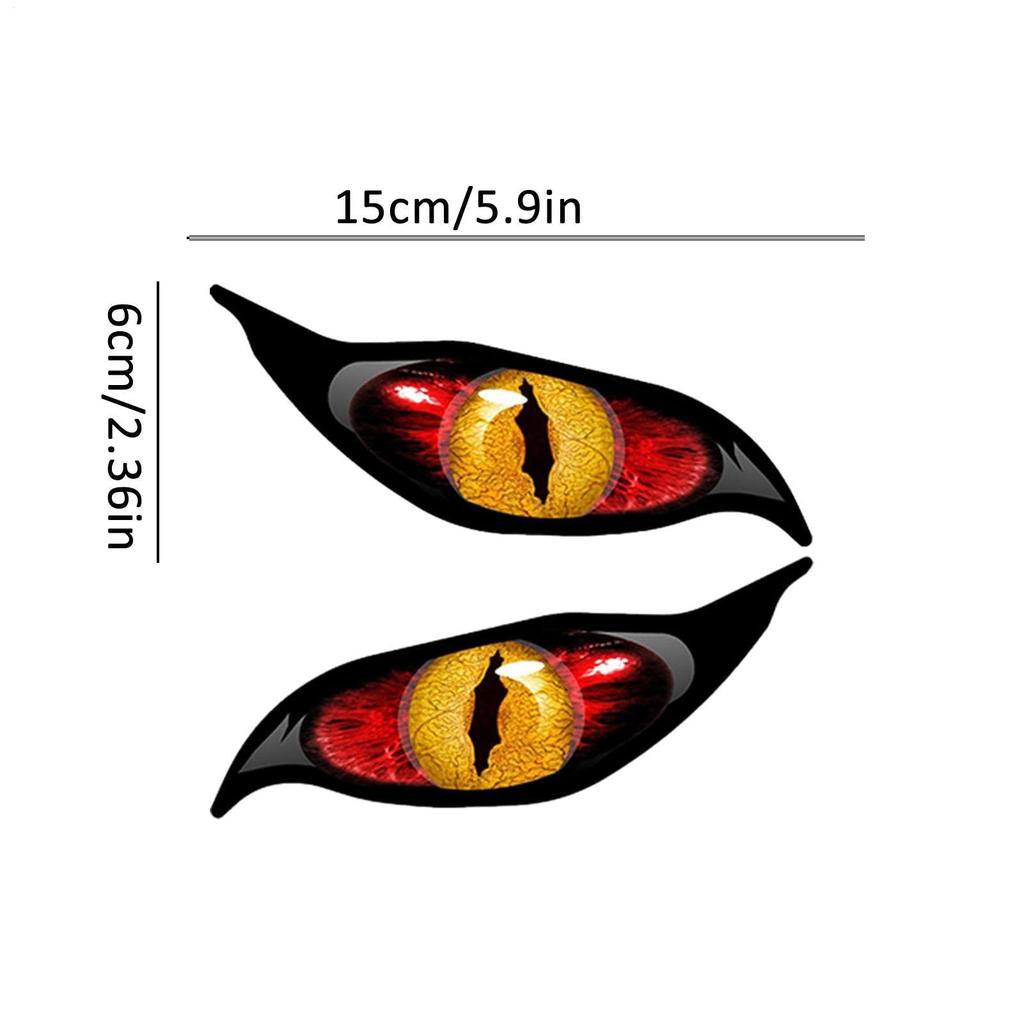 Naklejka na oko samochodu, straszna naklejka odblaskowa na oko, nakładka na lusterko z 2 strasznymi oczami