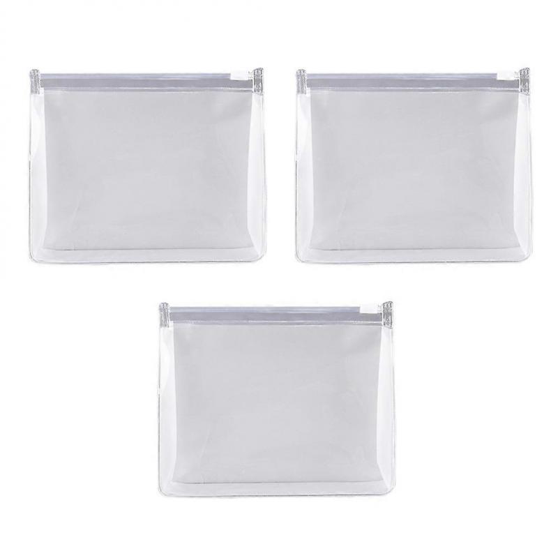 Transparente Make-up-Taschen Kosmetikaufbewahrung für 3 Stück Tragbarer Toilettenartikel-Organizer