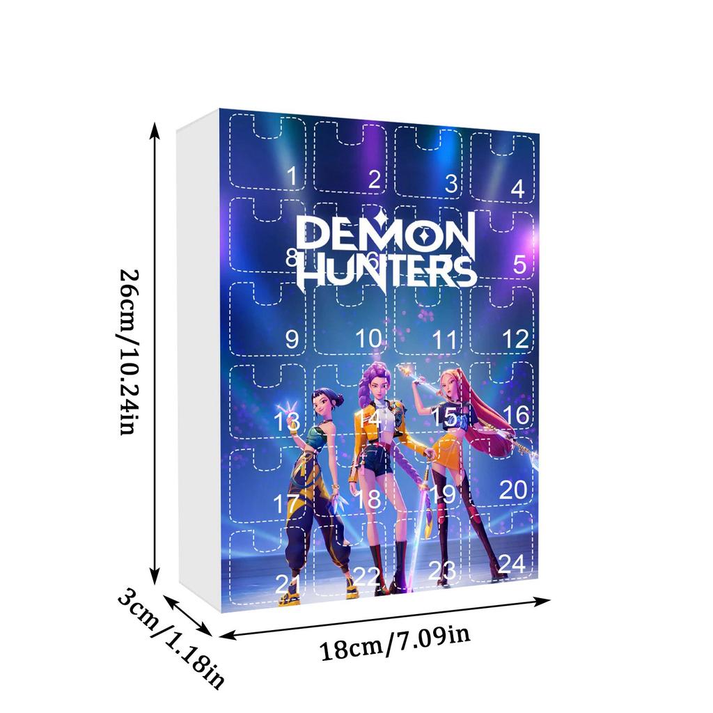 KPOP Hexenjagd Adventskalender Blind Box Rucksack Flacher Acryl-Schlüsselanhänger Anhänger