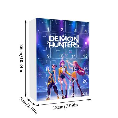 Kpop Demon Hunters Rumi Mira Zoey Figure Saja Boys Christmas Countdown Calendar Trendy Blind Box Keychain Acrylic Pendant Gift