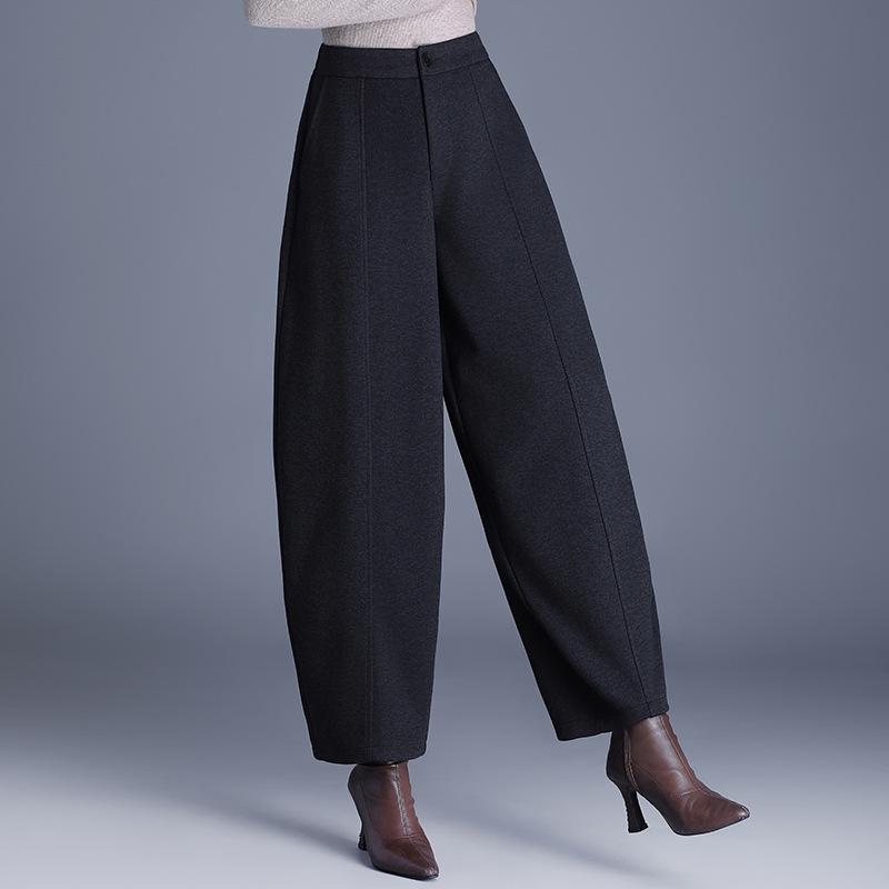 Winter Casual Warm Slimming Pumpkin Harem Pants – Korean Style Wide Leg