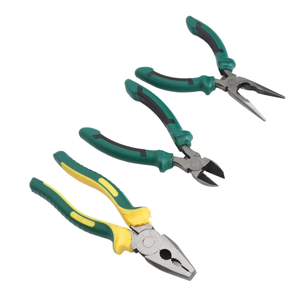 3PCS Plier Set 6 Inch Diagonal Cutting Needle Nose 8 Inch Wire Plier Multifunctional Electrician