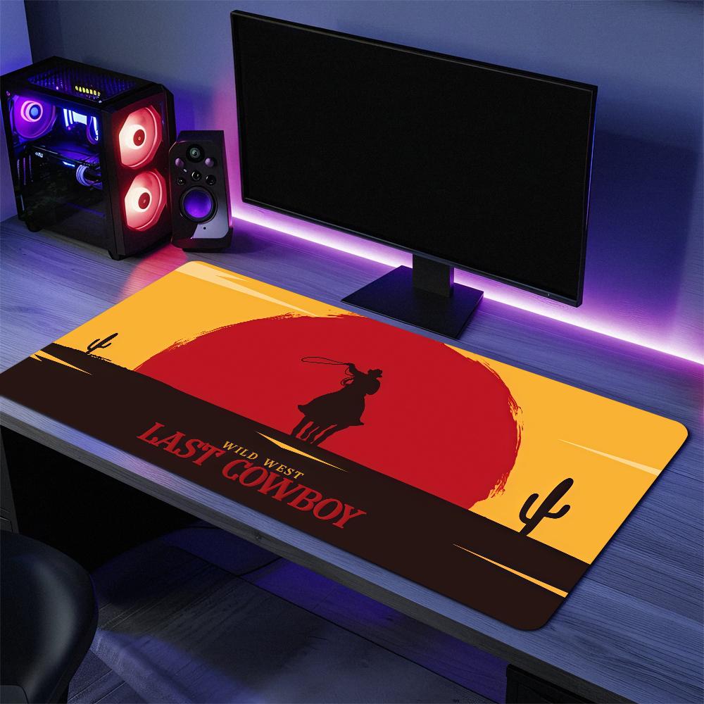 Feet Outdoor Cowboy Riding WILD WEST Mouse Pad Large Desk Mat Keyboard Ergonomic Office Rubber PC Nonslip Antifray Home Custom