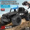 Alloy NEW JEEP Racing 1:16 Scale With LED Lights High Speed Road Climbing Drifting 2.4G Remote Control Toys For Kid Outdoor Gift