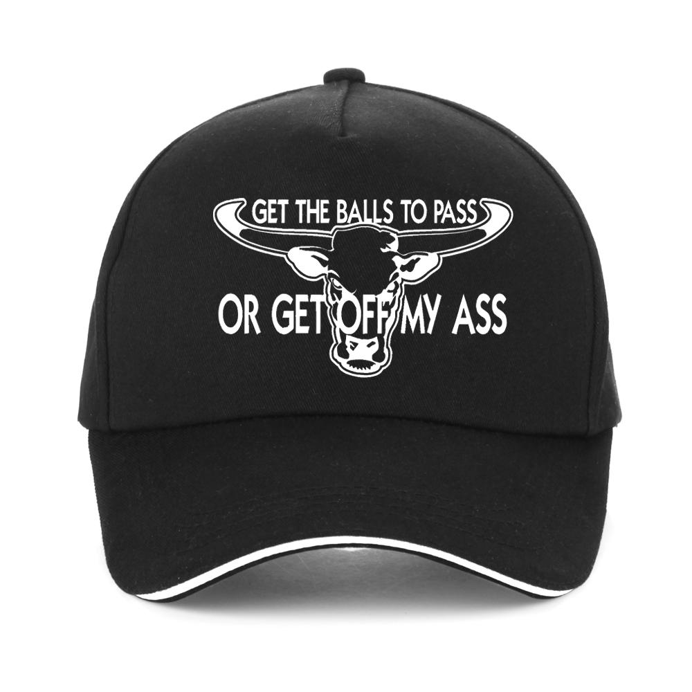 Get The Balls To Pass Or Get Off My Ass Baseball Cap Casquette Hats Fitted Casual Hip Hop Dad Hats For Men Women Sun Caps