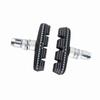 1 Pair 55mm Folding Bike Brake Pads With Nuts Rubber V-Brake Rubber Blocks Black Easy Installation Bike Brake Blocks