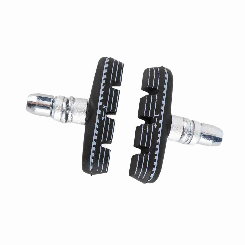 1 Pair 55mm Folding Bike Brake Pads With Nuts Rubber V-Brake Rubber Blocks Black Easy Installation Bike Brake Blocks