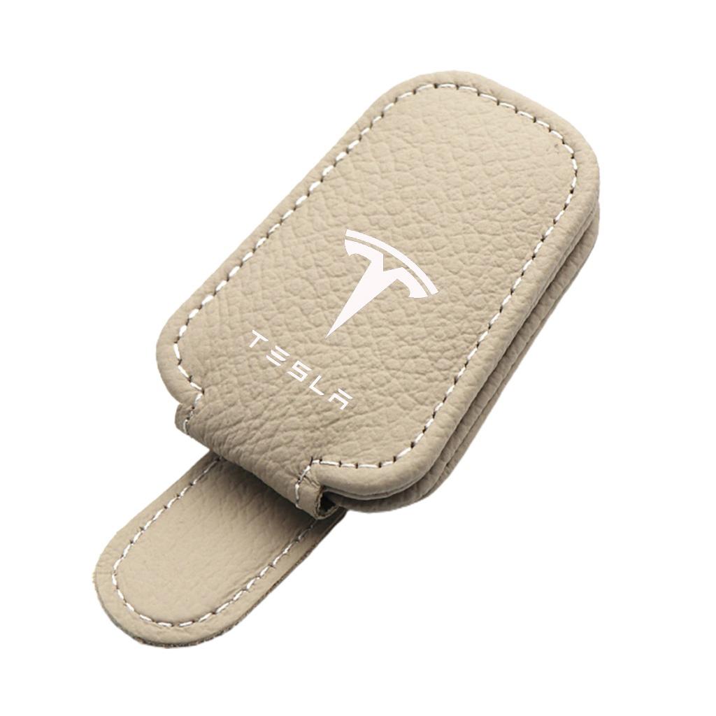 AMK1 Car Sunglasses Holder Sun Visor Glasses Clip Eyeglass Storage For Tesla Model 3 Highland Y Juniper Model S Model X Cybertruck