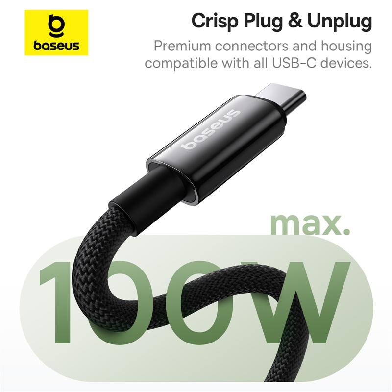 Baseus PD 100W USB C Magnetic Cable for 15 Fast Charger Cable For Macbook Laptop Type C Cord Wire For Samsung