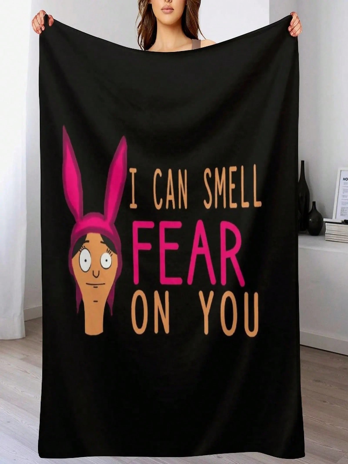 I Can Smell Fear On You Throw Blanket Cute Travel Hairy Blankets 75X95CM