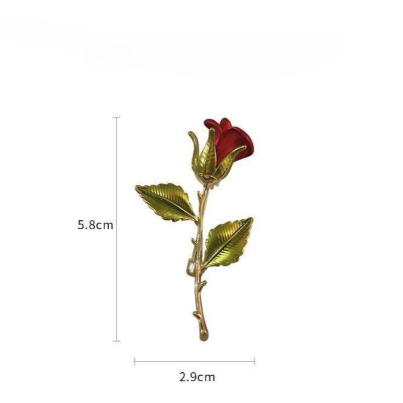 Elegant Little Rose Flower Vintage Brooch Women Clothing Flower Accessories Brooches Party Holiday Gift