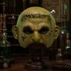 Realistic Creepy Halloween Facepiece Cosplay Masque for Adults Men Women, Authentic Retro Horror Atmosphere Green Half Face Party Distressed