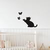 1 Stück Cartoon Katze Schmetterling Silhouette Schlafzimmer Wohnzimmer Lichtschalter Aufkleber Dekorative Wandaufkleber Selbstklebend