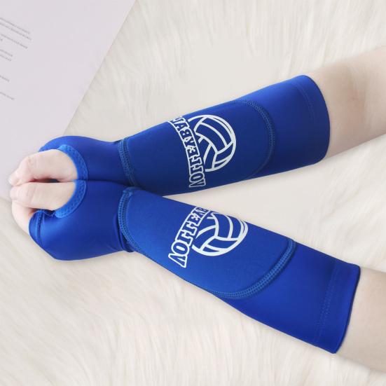 2Pcs Volleyball Arm Sleeves Thumb Hole Design Super Soft High Elastic Breathable Forearm