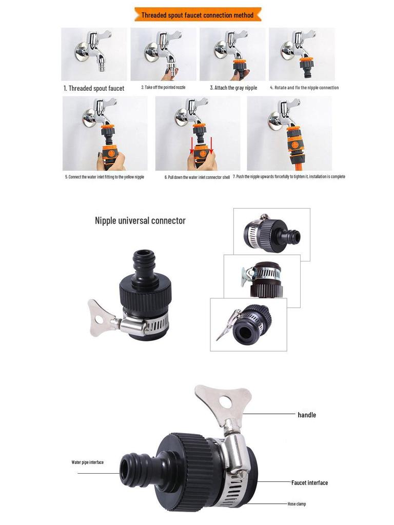 8-Function High-Pressure Garden & Car Wash Water Spray Nozzle