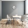 RHYTHM Wall Clock Radio Clock Office 24 Times Chime Function Time Signal Function Calendar Silver X Office Supplies Office Citizen CITIZEN 4FN405SR19