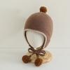 Winter Baby Beanie Cap Tassel Ear Protection Hat Sweet Baby Knitted Cap  Kids