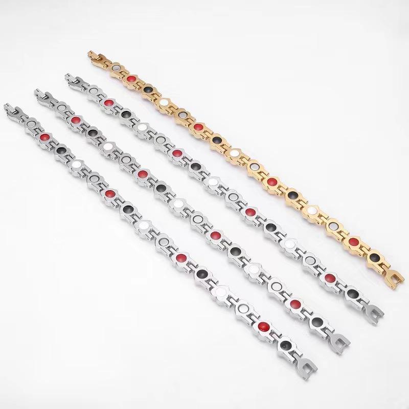 Fashionable Love Cubic Zirconia Bracelet Energy Magnet Bracelet for Women Health Care Couple Jewelry