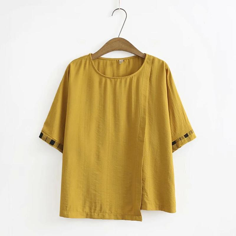 2PC Summer Suit Women Cotton T-shirt Pants Two-piece Comfortable Short-sleeved Top and Longs Pants Loose Casual Suit