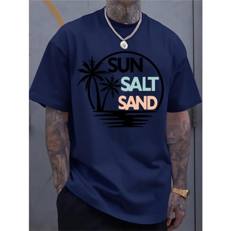 Men's fashionable round neck T-shirt