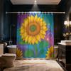 1PC Dreamy Starry Sky Sunflower Shower Curtain, Waterproof Bathroom Privacy Partition Hanging Curtain