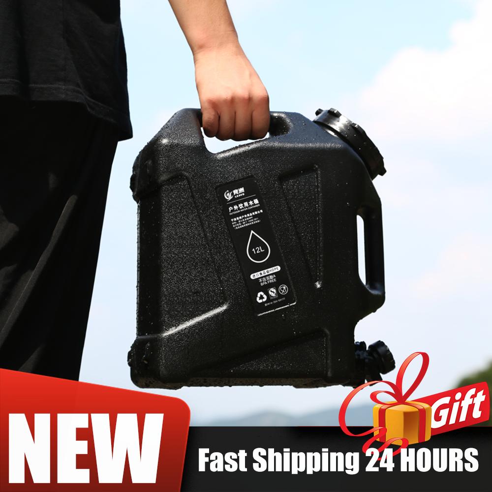 Outdoor Water Bucket 12L Camping Water Container Large Capacity Portable Water Bag No Leakage Camping Water Storage Tank