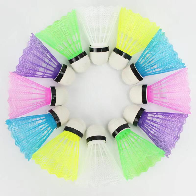 

12Pcs/Lot Plastic Badminton Windproof And Durable Colorful Elastic Badminton Fitness Exercise Badminton Training Ball