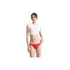 Calvin Klein Jacquard Waist Cotton Sexy Underwear for Women, Sunset Red