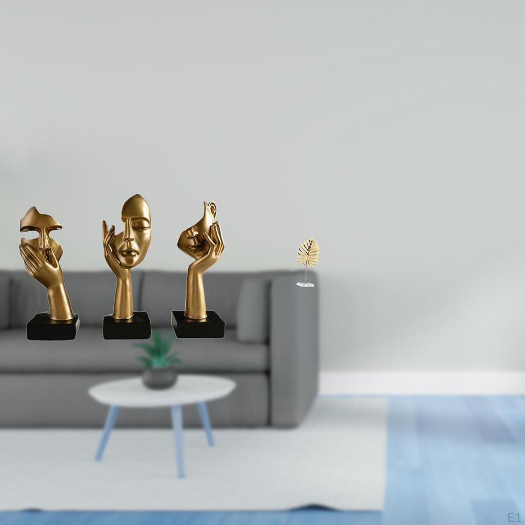 Resin Thinker Abstract Art Sculpture Tabletop Decoration for Office Home Bookshelf Living Room Bar