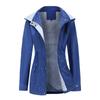 Neue Windjacke für Damen mit abnehmbarer Kapuze für Herbst und Winter in großen Größen