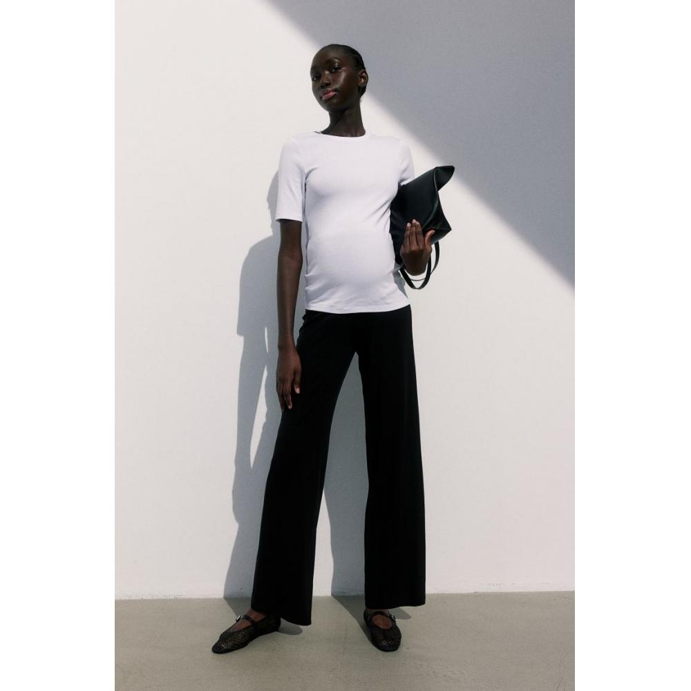 

HM MAMA Брюки из джерси до и после, черные