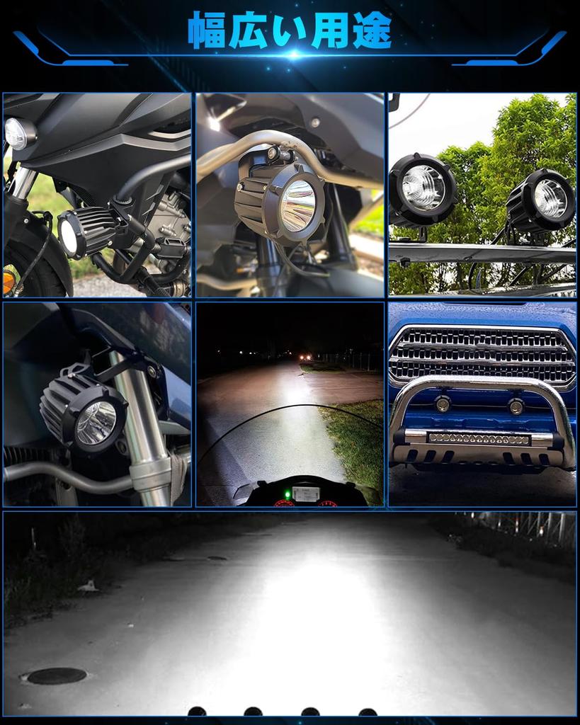 UNI-SHINE LED Fog Lamp, Motorcycle, /24V, LED Work Light, 30W 6500K, Coated/Metal Aluminum/LED Chip,