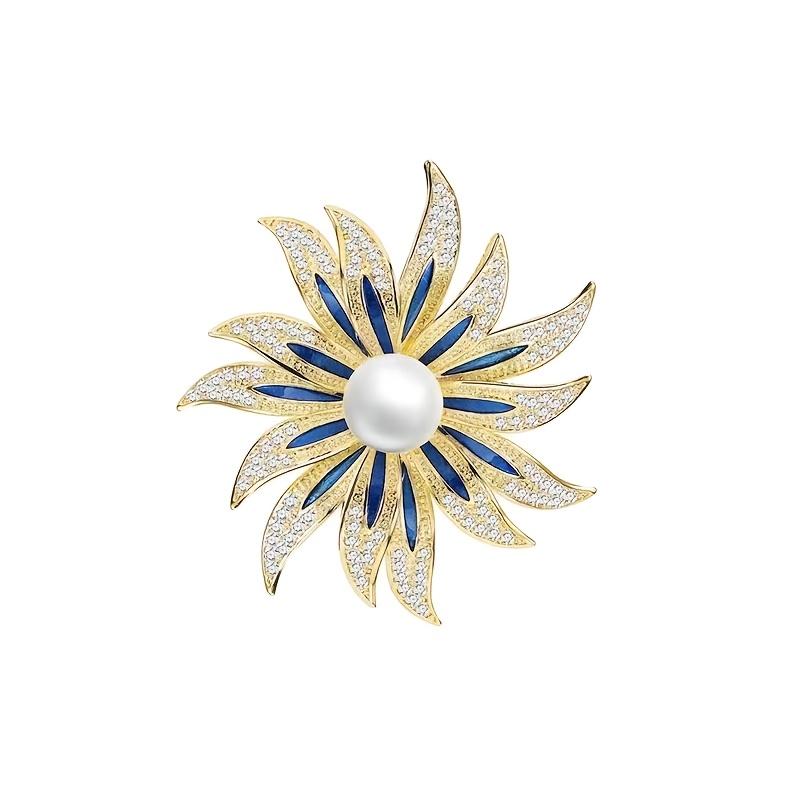 High-end Sunflower Brooch for Women, Exquisite Designer Coat Corsage Pin, Niche Clothing Fastener Accessory