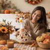 Porch Clothing Floral Turkey Outfit Set for Thanksgiving Yard Decor Holiday Costume for Outdoor Statue