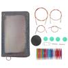 Multifunction Mini 5.5Cm Aluminum Circular Knitting Needles Set 3-8Mm Weaving Tools Removable Ring Needle Set Sewing