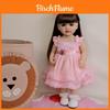Bambola Reborn Completamente in Silicone con Vestito Rosa e Decorazione Floreale per il Compleanno dei Bambini