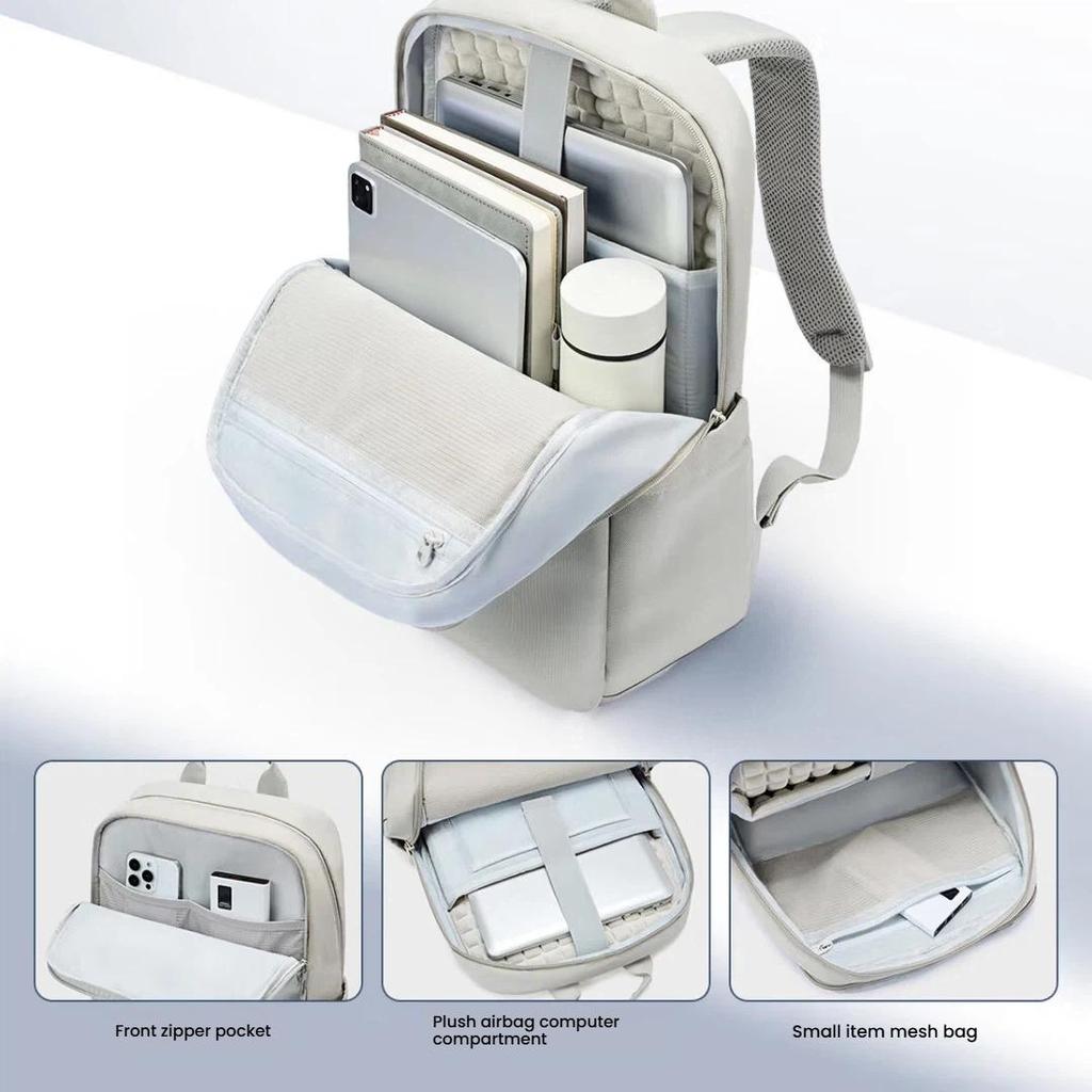 Laptop Backpack Men Business Commuter Lightweight 15/16 Inch Notebook Travel Bag Women Cloud Gray