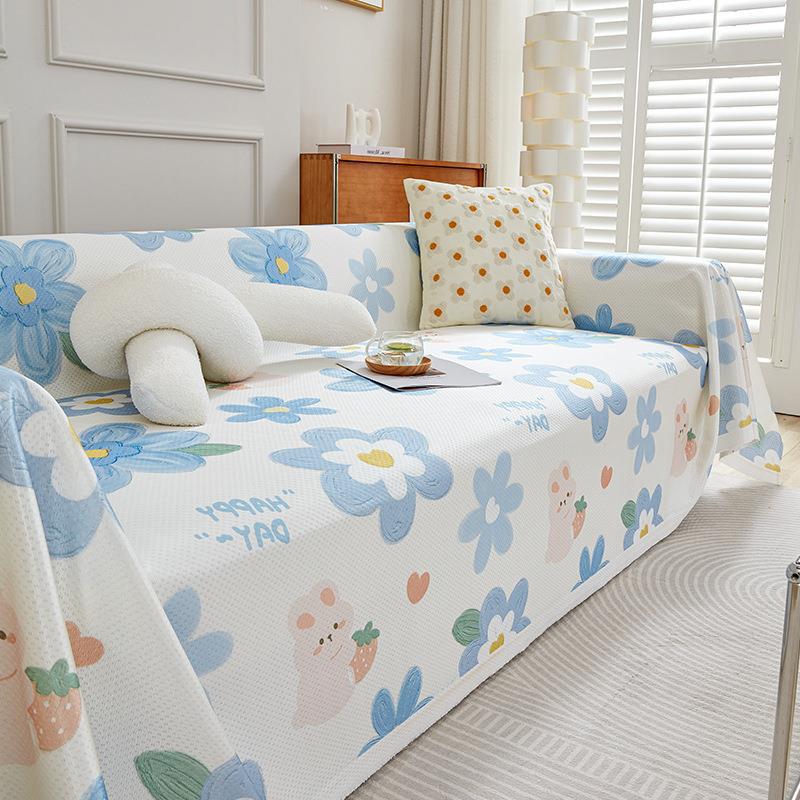 Ice Silk Sofa Cover, Summer Cartoon Cute Sofa Cover, Cute Fun Sha Releases Full Package Sofa Cover