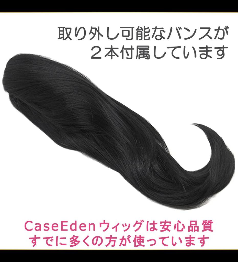 CaseEden Cosplay Twin Tail with Heat Black Includes 2 Wig Nets Wig, Short, Bun, Resistant, Hair,