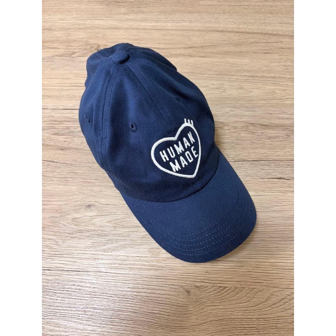 Used HUMAN MADE heart logo cap navy