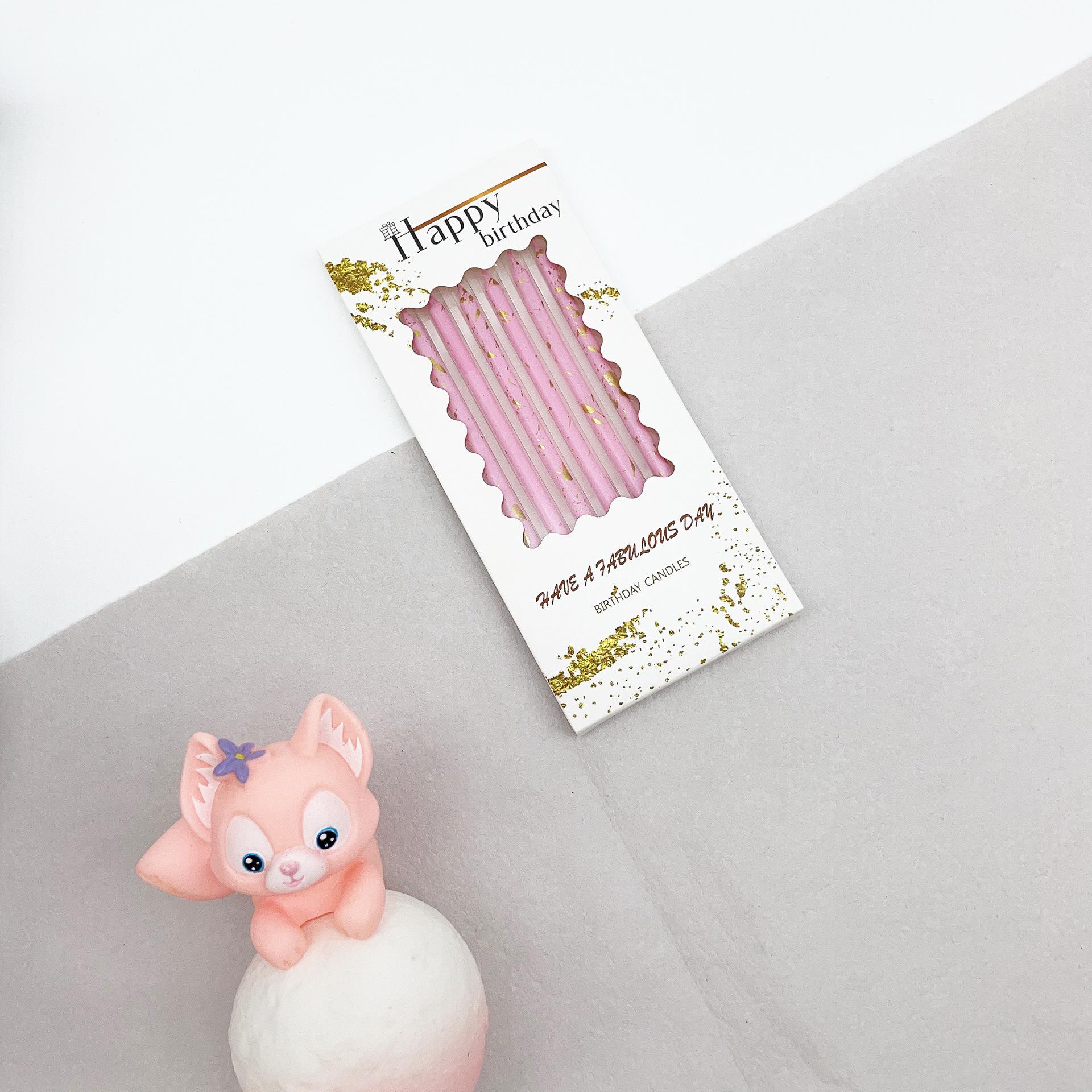 

Позолоченные градиентные свечи для торта на день рождения с посыпкой - Романтическая вечеринка, длинные палочки для украшения