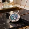 Copper Abalone Shell Pendant Necklace With Minimalist Design For Summer Jewelry Collection