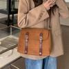 Sacs bandoulière vintage marron pour navetteurs Nouveaux sacs messager tendance pour femmes Mode Décontracté Simple Grande capacité